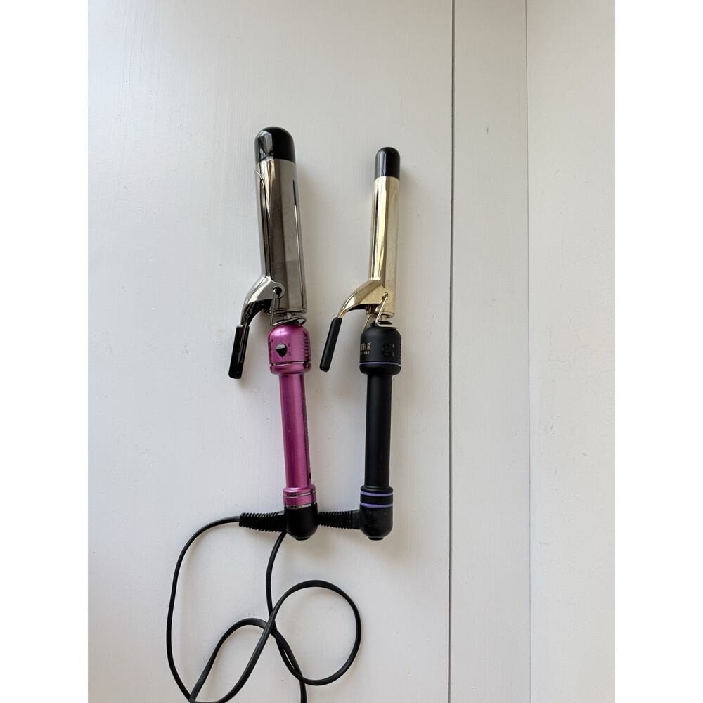 Hot Tools Lot of 2 Hot Tools Professional 1" / 1.5" 24K Gold Curling Iron/Wand